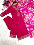 FASHIONABLE RAYON EMBROIDERY WORK TOP BOTTOM WITH DUPATTA PARTY WEAR WHOLESALE PRICE ETHNIC GARMENT (8)