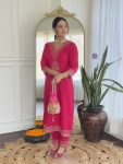 FASHIONABLE RAYON EMBROIDERY WORK TOP BOTTOM WITH DUPATTA PARTY WEAR WHOLESALE PRICE ETHNIC GARMENT (8)