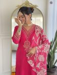 FASHIONABLE RAYON EMBROIDERY WORK TOP BOTTOM WITH DUPATTA PARTY WEAR WHOLESALE PRICE ETHNIC GARMENT (8)