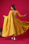 FASHIONABLE ROMAN SILK EMBROIDERY SEQUENCE WORK GOWN BOTTOM WITH DUPATTA PARTY WEAR WHOLESALE PRICE ETHNIC GARMENT (14)