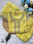 FASHIONABLE VISCOSE JACQUARD EMBROIDERY WORK TOP BOTTOM WITH DUPATTA PARTY WEAR WHOLESALE PRICE ETHNIC GARMENT (6)