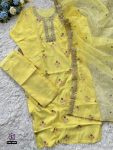 FASHIONABLE VISCOSE JACQUARD EMBROIDERY WORK TOP BOTTOM WITH DUPATTA PARTY WEAR WHOLESALE PRICE ETHNIC GARMENT (6)