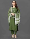 FORMAL WEAR COTTON EMBROIDERY WORK TOP BOTTOM WITH DUPATTA FESTIVE WEAR WHOLESALE PRICE ETHNIC GARMENT (2)