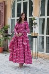 LATEST COTTON DIGITAL PRINTED GOWN BOTTOM WITH DUPATTA FESTIVE WEAR WHOLESALE PRICE ETHNIC GARMENT (9)
