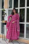 LATEST COTTON DIGITAL PRINTED GOWN BOTTOM WITH DUPATTA FESTIVE WEAR WHOLESALE PRICE ETHNIC GARMENT (9)