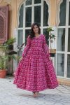 LATEST COTTON DIGITAL PRINTED GOWN BOTTOM WITH DUPATTA FESTIVE WEAR WHOLESALE PRICE ETHNIC GARMENT (9)
