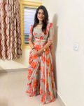 LATEST GEORGETTE DIGITAL PRINTED LEHENGA SAREE WITH ATTACHED DUPATTA STITCHED BLOUSE AND EMBROIDED WAIST BELT FESTIVE WEAR WHOLESALE PRICE ETHNIC GARMENT (2)