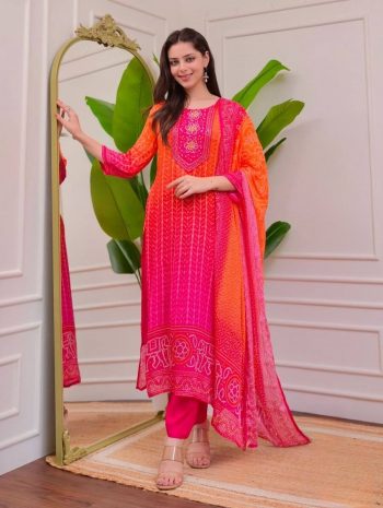 LATEST MUSLIN DIGITAL PRINTED TOP BOTTOM WITH DUPATTA RANI