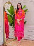 LATEST MUSLIN DIGITAL PRINTED TOP BOTTOM WITH DUPATTA FESTIVE WEAR WHOLESALE PRICE ETHNIC GARMENT (2)
