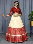 LATETS DOLA SILK PRINTS WITH WEAVING BORDER WORK LEHENGA CHOLI PARTY WEAR WHOLESALE PRICE ETHNIC GARMENT (4)