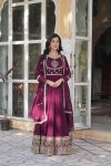 MOST PICKED BLOOMING GEORGETTE EMBROIDERY SEQUENCE WORK GOWN WITH DUPATTA PARTY WEAR WHOLESALE PRICE ETHNIC GARMENT (23)
