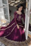 MOST PICKED BLOOMING GEORGETTE EMBROIDERY SEQUENCE WORK GOWN WITH DUPATTA PARTY WEAR WHOLESALE PRICE ETHNIC GARMENT (23)