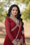 MOST PICKED BLOOMING GEORGETTE EMBROIDERY ZARI SEQUENCE WORK ALIA CUT GOWN WITH DUPATTA PARTY WEAR WHOLESALE PRICE ETHNIC GARMENT (3)
