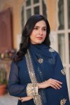 MOST PICKED BLOOMING GEORGETTE EMBROIDERY ZARI SEQUENCE WORK GOWN WITH DUPATTA PARTY WEAR WHOLESALE PRICE ETHNIC GARMENT (3)