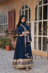 MOST PICKED BLOOMING GEORGETTE EMBROIDERY ZARI SEQUENCE WORK GOWN WITH DUPATTA PARTY WEAR WHOLESALE PRICE ETHNIC GARMENT (3)