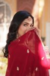 MOST PICKED BLOOMING GEORGETTE ZARI SEQUENCE EMBROIDERY WORK GOWN WITH DUPATTA PARTY WEAR WHOLESALE PRICE ETHNIC GARMENT (11)