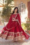 MOST PICKED BLOOMING GEORGETTE ZARI SEQUENCE EMBROIDERY WORK GOWN WITH DUPATTA PARTY WEAR WHOLESALE PRICE ETHNIC GARMENT (11)