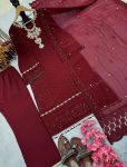 MOST PICKED GEORGETTE EMBROIDERY SEQUENCE WORK TOP BOTTOM WITH DUPATTA PARTY WEAR WHOLESALE PRICE ETHNIC GARMENT (3)