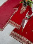 MOST PICKED GEORGETTE EMBROIDERY SEQUENCE WORK TOP PALAZZO WITH DUPATTA PARTY WEAR WHOLESALE PRICE ETHNIC GARMENT (4)