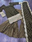 MOST PICKED GEORGETTE SEQUENCE THREAD EMBROIDERY WORK TOP SHARARA WITH DUPATTA PARTY WEAR WHOLESALE PRICE ETHNIC GARMENT (8)