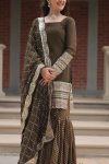 MOST PICKED GEORGETTE SEQUENCE THREAD EMBROIDERY WORK TOP SHARARA WITH DUPATTA PARTY WEAR WHOLESALE PRICE ETHNIC GARMENT (8)