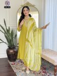 MOST PICKED MAGIC SLUB EMBROIDERY WORK TOP BOTTOM WITH DUPATTA PARTY WEAR WHOLESALE PRICE ETHNIC GARMENT (11)