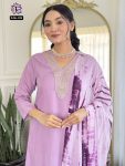MOST PICKED MAGIC SLUB EMBROIDERY WORK TOP BOTTOM WITH DUPATTA PARTY WEAR WHOLESALE PRICE ETHNIC GARMENT (8)
