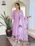 MOST PICKED MAGIC SLUB EMBROIDERY WORK TOP BOTTOM WITH DUPATTA PARTY WEAR WHOLESALE PRICE ETHNIC GARMENT (8)