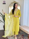 MOST PICKED MAGIC SLUB EMBROIDERY WORK TOP BOTTOM WITH DUPATTA PARTY WEAR WHOLESALE PRICE ETHNIC GARMENT (11)