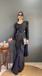 MOST PICKED NATURAL SILK HAND WORK READY TO WEAR SAREE STITCHED BLOUSE WITH WAIST BELT PARTY WEAR WHOLESALE PRICE ETHNIC GARMENT (3)