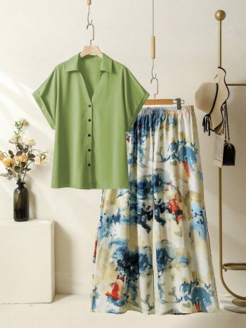MOST PICKED RAYON DIGITAL PRINTED TOP WITH PALAZZO PISTA