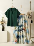 MOST PICKED RAYON DIGITAL PRINTED TOP WITH PALAZZO GREEN