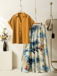 MOST PICKED RAYON DIGITAL PRINTED TOP WITH PALAZZO YELLOW