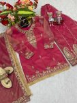 MOST PICKED TWILL NET EMBROIDERY SEQUENCE WORK TOP PALAZZO WITH DUPATTA PARTY WEAR WHOLESALE PRICE ETHNIC GARMENT (4)