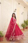 NEW ARRIVAL BLOOMING GEORGETTE EMBROIDREY SEQUENCE WORK GOWN WITH DUPATTA PARTY WEAR WHOLESALE PRICE ETHNIC GARMENT (10)