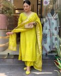 NEW ARRIVAL CHANDERI SILK TOP BOTTOM WITH DUPATTA PARTY WEAR WHOLESALE PRICE ETHNIC GARMENT (9)
