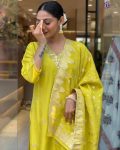 NEW ARRIVAL CHANDERI SILK TOP BOTTOM WITH DUPATTA PARTY WEAR WHOLESALE PRICE ETHNIC GARMENT (9)