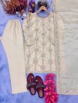 NEW ARRIVAL CHINON EMBROIDERY SEQUENCE WORK TOP BOTTOM WITH DUPATTA PARTY WEAR WHOLESALE PRICE ETHNIC GARMENT (3)
