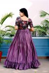 NEW ARRIVAL CHINON SEQUENCE AND POSITION PRINT WORK GOWN FESTIVE WEAR WHOLESALE PRICE ETHNIC GARMENT (2)