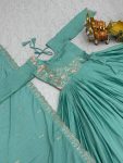 NEW ARRIVAL CHINON SEQUENCE AND THREAD WORK GOWN WITH DUPATTA FESTIVE WEAR WHOLESALE PRICE ETHNIC GARMENT (6)