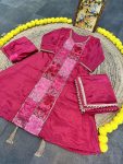 NEW ARRIVAL CHINON SILK DIGITAL PRINTED WITH SEQUENCE WORK TOP BOTTOM WITH DUPATTA FESTIVE WEAR WHOLESALE PRICE ETHNIC GARMENT (12)