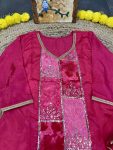 NEW ARRIVAL CHINON SILK DIGITAL PRINTED WITH SEQUENCE WORK TOP BOTTOM WITH DUPATTA FESTIVE WEAR WHOLESALE PRICE ETHNIC GARMENT (12)