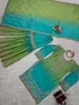 NEW ARRIVAL CHINON SILK EMBROIDERY CODING DORI SEQUENCE WORK TOP SHARARA WITH DUPATTA PARTY WEAR WHOLESALE PRICE ETHNIC GARMENT (12)