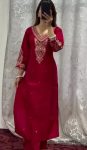 NEW ARRIVAL CHINON SILK EMBROIDERY CODING DORI WORK TOP BOTTOM WITH DUPATTA FESTIVE WEAR WHOLESALE PRICE ETHNIC GARMENT (3)