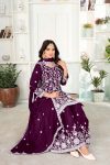NEW ARRIVAL CHINON SILK EMBROIDERY SEQUENCE WORK TOP PALAZZO WITH DUPATTA FESTIVE WEAR WHOLESALE PRICE ETHNIC GARMENT (5)