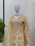 NEW ARRIVAL CHINON SILK THREAD WITH SEQUENCE WORK TOP PALAZZO WITH DUPATTA FESTIVE WEAR WHOLESALE PRICE ETHNIC GARMENT (4)