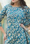 NEW ARRIVAL COOTN DIGITAL PRINTED WITH MIRROR AND ZARDOSI HANDWORK KAFTAN STYLE TOP BOTTOM SET CASUAL WEAR WHOLESALE PRICE ETHNIC GARMENT (2)