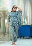 NEW ARRIVAL COOTN DIGITAL PRINTED WITH MIRROR AND ZARDOSI HANDWORK KAFTAN STYLE TOP BOTTOM SET CASUAL WEAR WHOLESALE PRICE ETHNIC GARMENT (2)