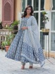NEW ARRIVAL COTTON DIGITAL PRINTED GOWN BOTTOM WITH DUPATTA FESTIVE WEAR WHOLESALE PRICE ETHNIC GARMENT (11)