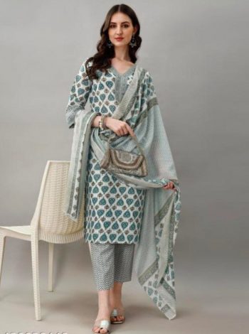 NEW ARRIVAL COTTON DIGITAL PRINTED TOP BOTTOM DUPATTA RAMA